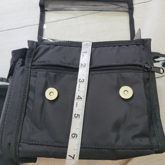 AerX Size OS Black Crossbody Bag Mesh Organizer Adjustable Strap Travel Pack - Picture 13 of 13